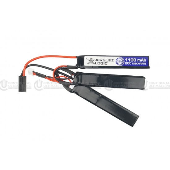 Airsoft Logic 11.1V Li-po Battery 1100maH (Triplet)