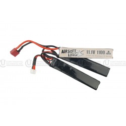 Airsoft Logic 11.1V Li-po Battery 1100maH (Triplet) DEAN CONNECTOR