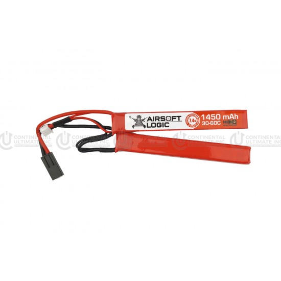 Airsoft Logic 7.4V Li-po Battery 1450maH (Nunchuck) High Discharge