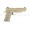 Colt 1911 w/Rail, CO2 Full Metal Blowback Pistol - Tan