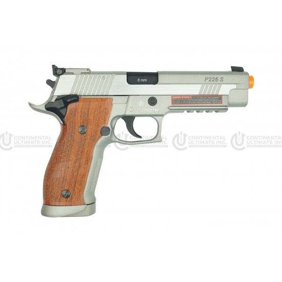 Sig Sauer P226 X5 CO2 Full Metal Blowback- Silver/Wood Style Grip