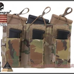 Emerson Gear 5.56mm M4/Pistol Triple Open-Top Magazine Pouch/MC500D